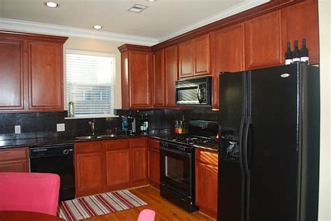 stainless steel cone with cherry cabinets|cherry kitchen cabinets black.